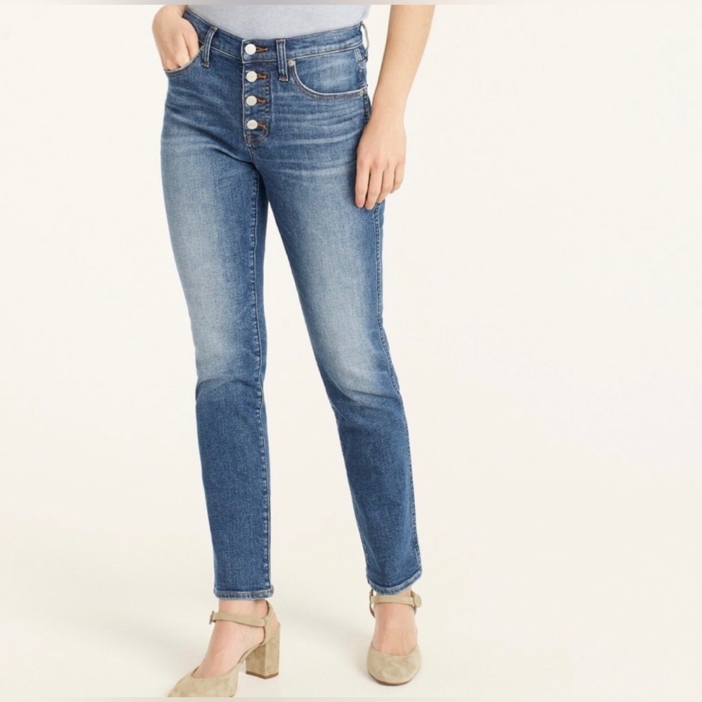 J.Crew 9” Vintage Slim Straight Jean in Lodge Wash Size 29 button fly